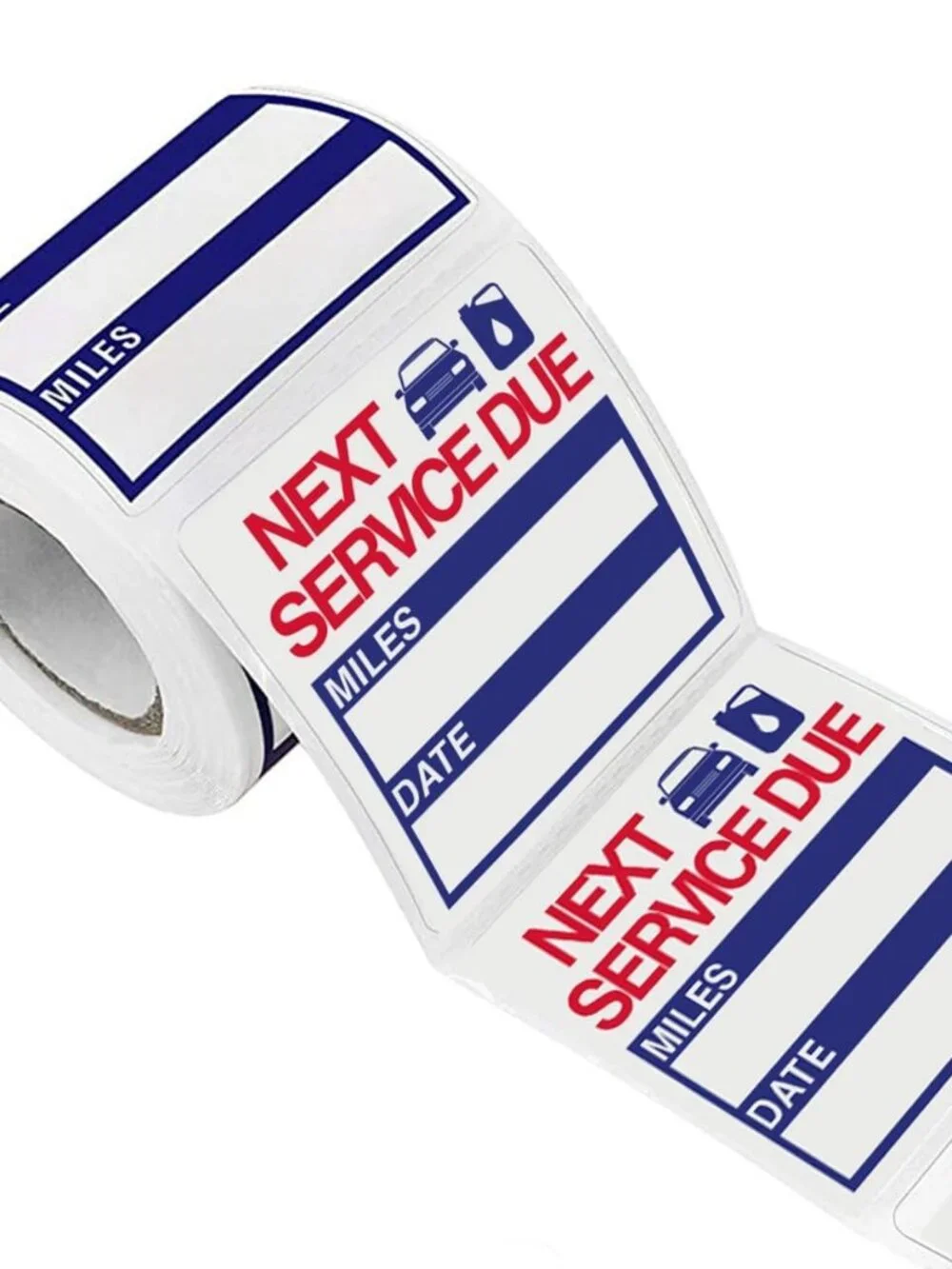 PERFORMORE 300 Pcs Oil Change Stickers  2 x 2 Removable Vinyl Labels for Windshi